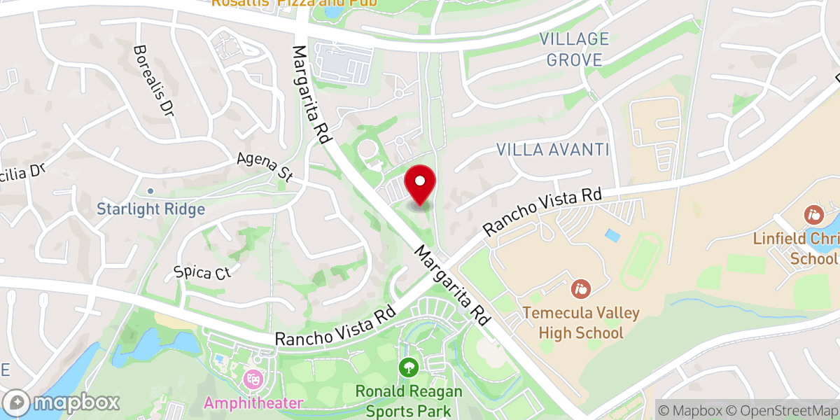 Map showing location of Temecula United Methodist Church