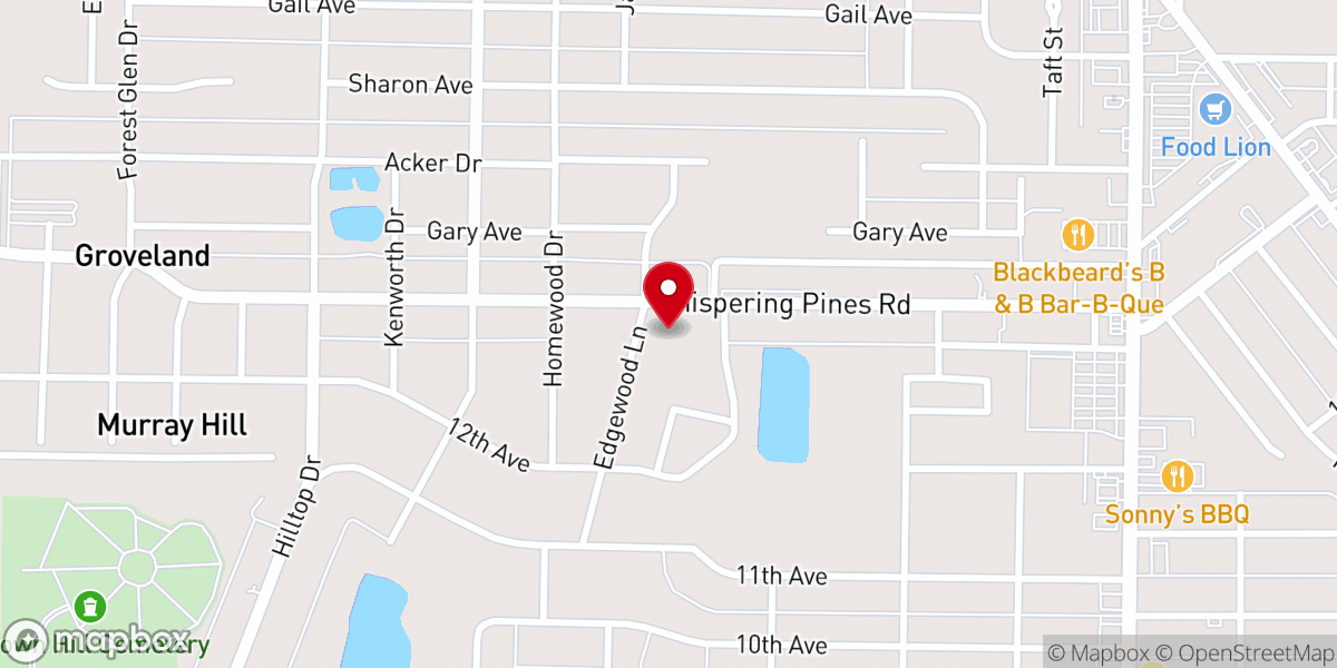 Map showing location of Trinity Lutheran LCMS
