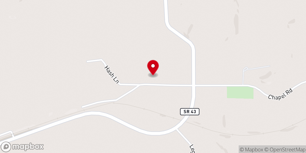 Map showing location of Solsberry Christian Church