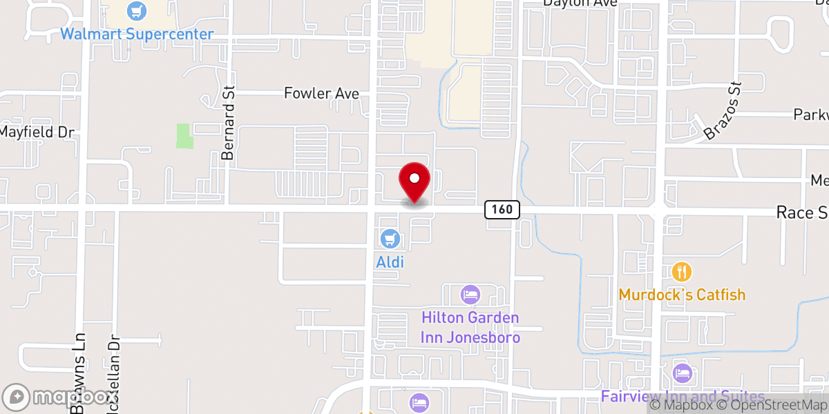 Map showing location of Revival Tabernacle