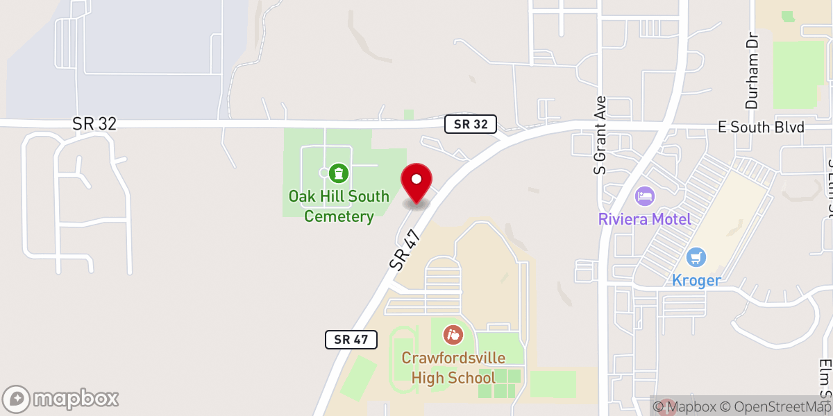 Map showing location of River of Life Church