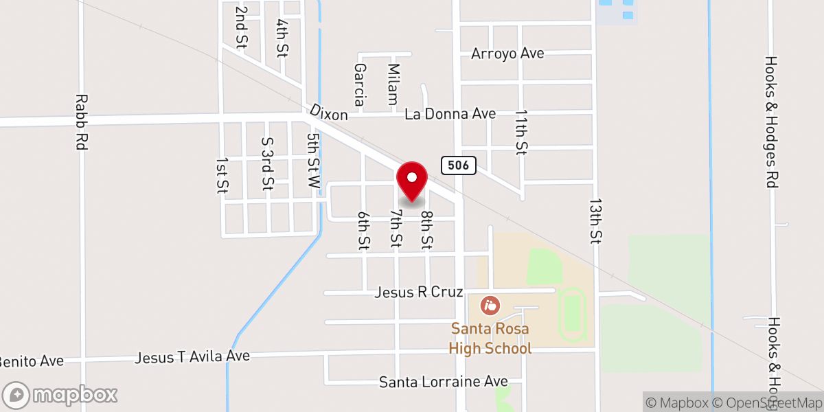Map showing location of St Mary's Catholic Church