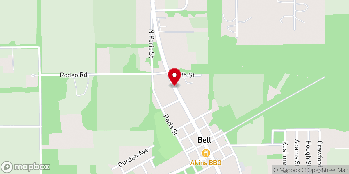 Map showing location of Mision Cristo El Buen Pastor