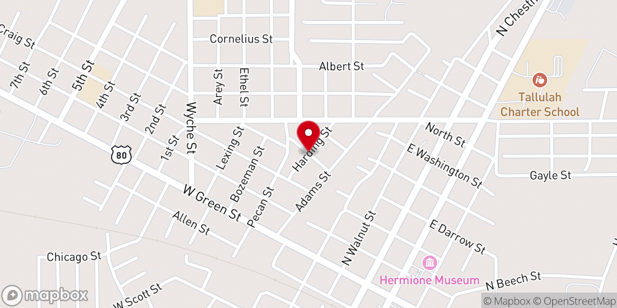 Map showing location of New Jerusalem Baptist Church