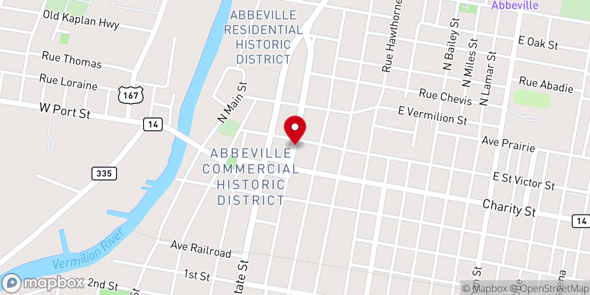 Map showing location of Abbeville