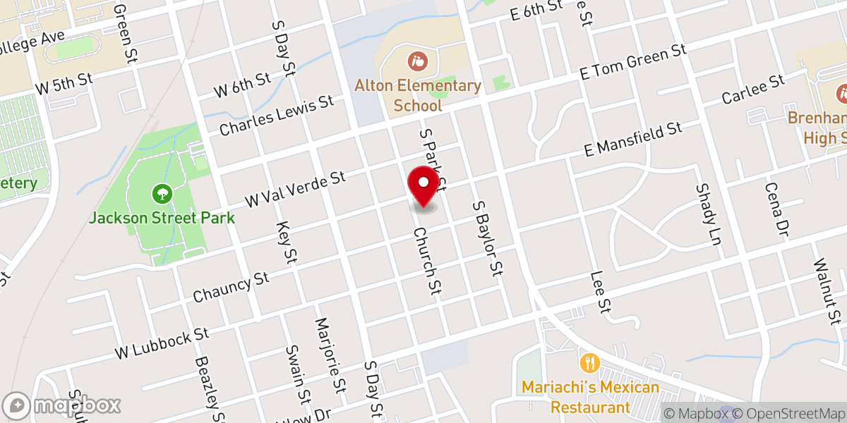 Map showing location of Grace Fellowship Baptist