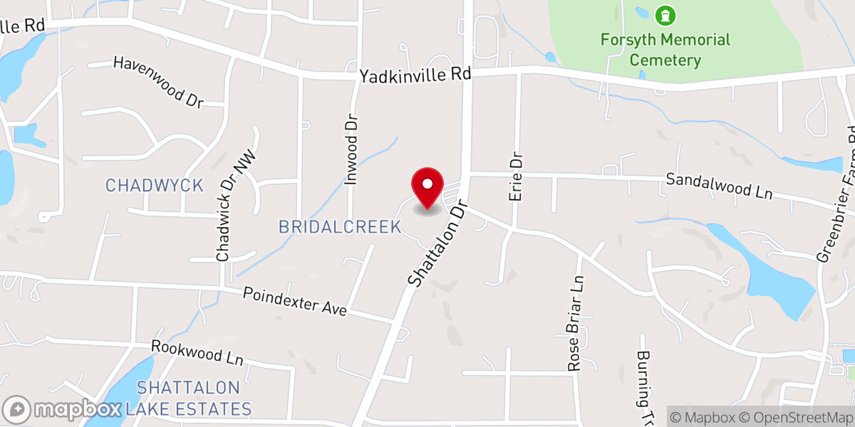 Map showing location of Old Town Baptist Church