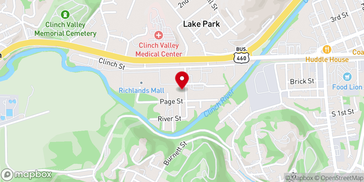 Map showing location of Gethsemane Baptist Family Life Center