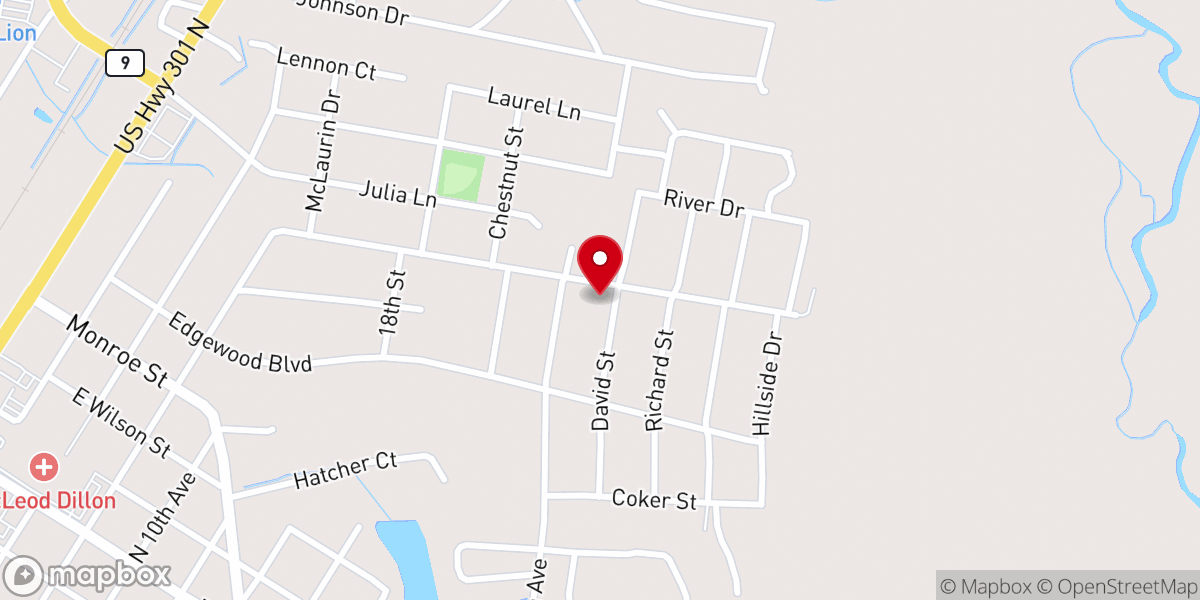 Map showing location of Main Street Methodist Church Prsng