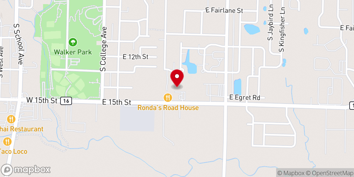 Map showing location of Centro Cristiano de Fayetteville AG