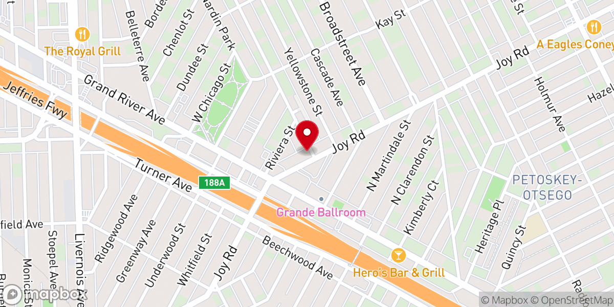 Map showing location of Chapel Hill Baptist Church