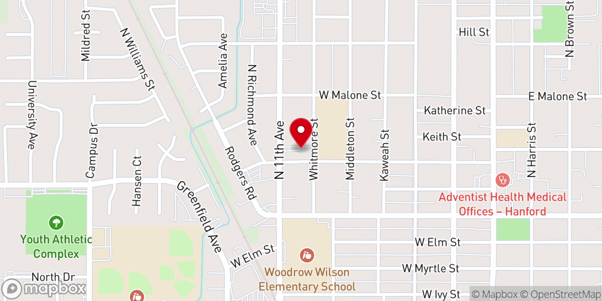 Map showing location of First Southern Baptist Church