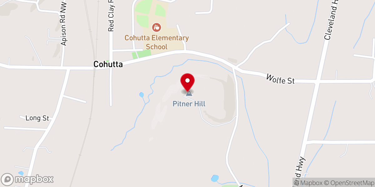 Map showing location of Cohutta Seventh-day Adventist Church