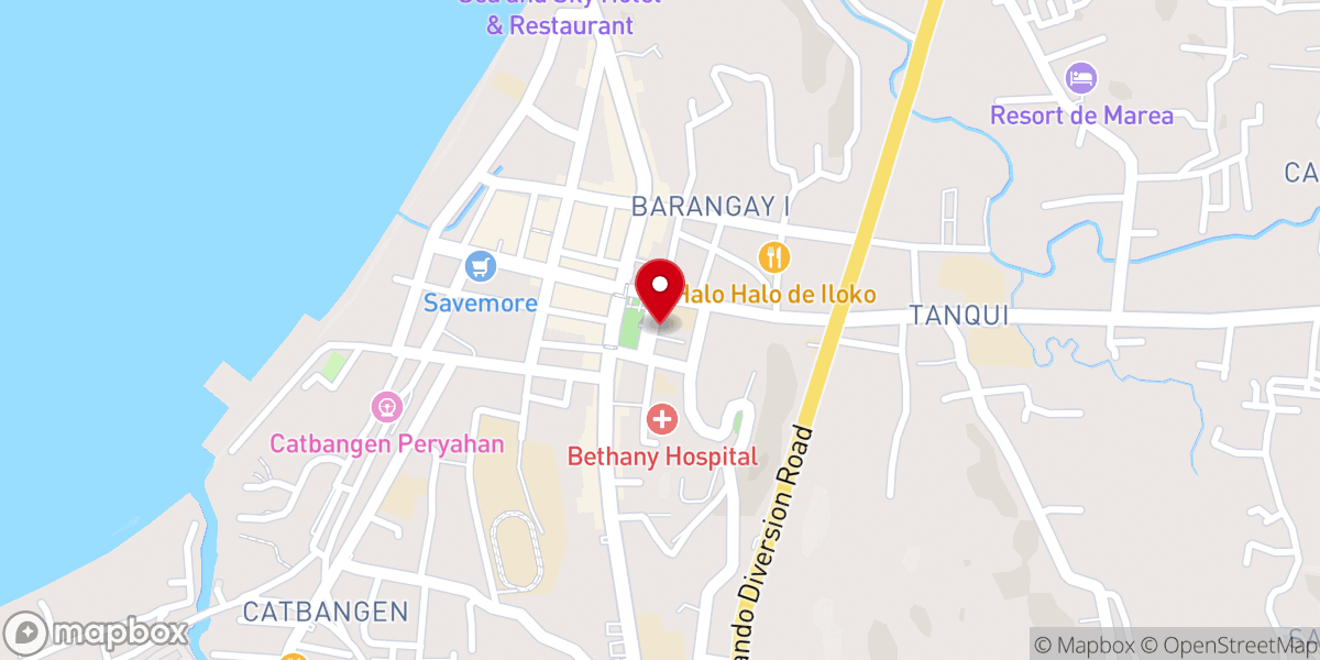 Map showing location of Cathedral Parish of Saint William the Hermit (Diocese of San Fernando de La Union)