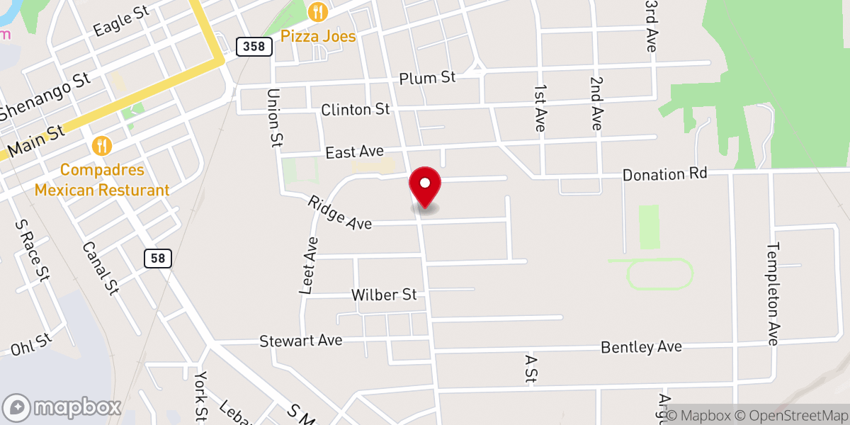 Map showing location of Greenville Lifeway Church of the Nazarene