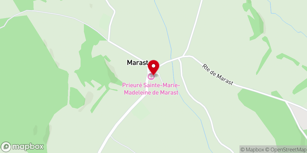 Map showing location of Prieuré de Marast