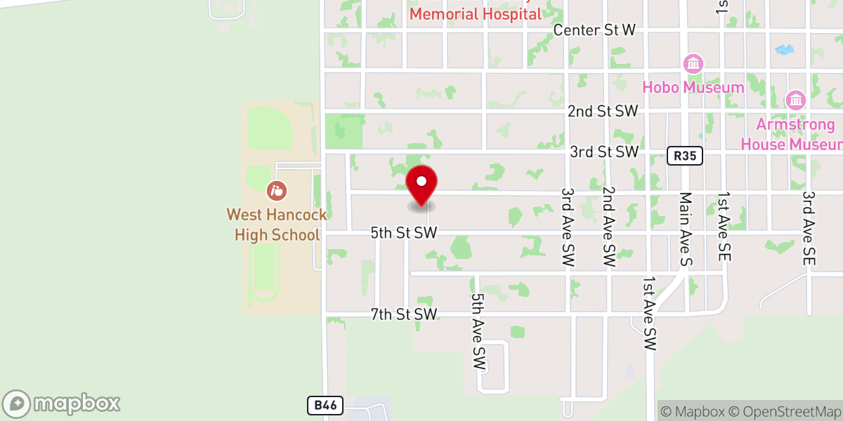 Map showing location of Faith Bible Church