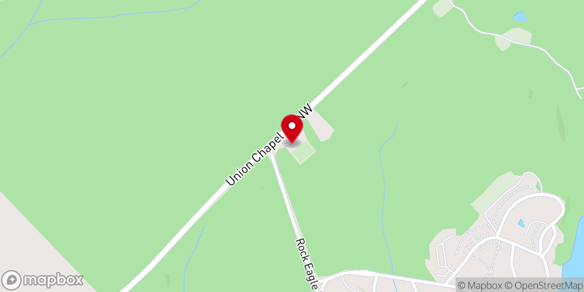 Map showing location of Union Chapel Methodist Church