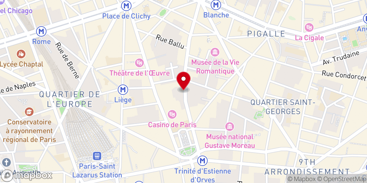 Map showing location of Église Evangélique Allemande