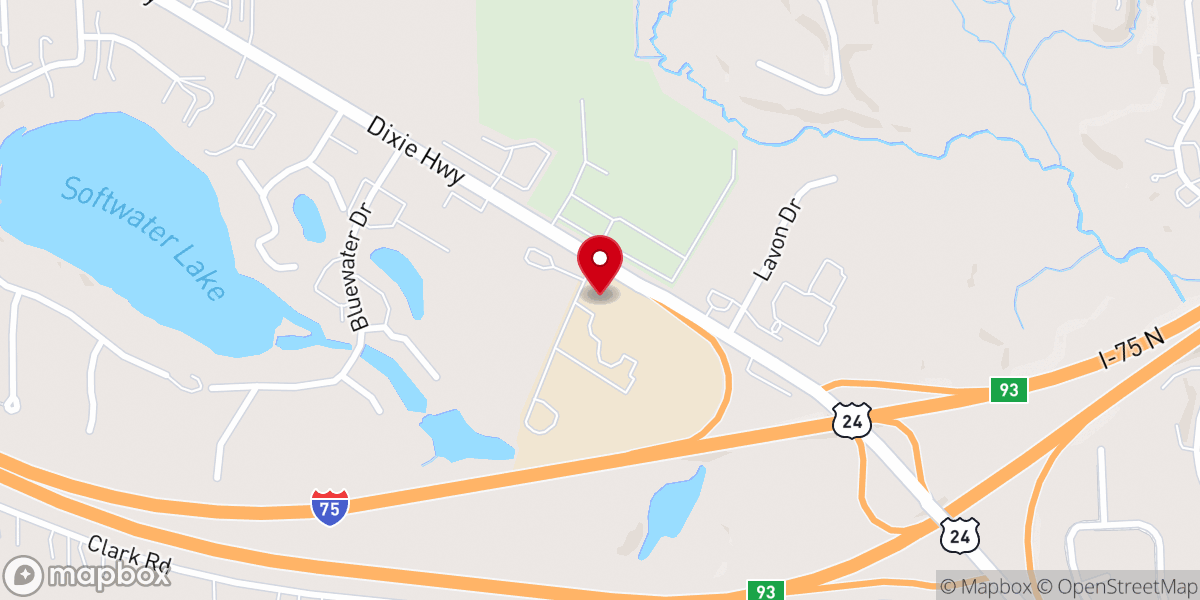 Map showing location of Dixie Baptist Church