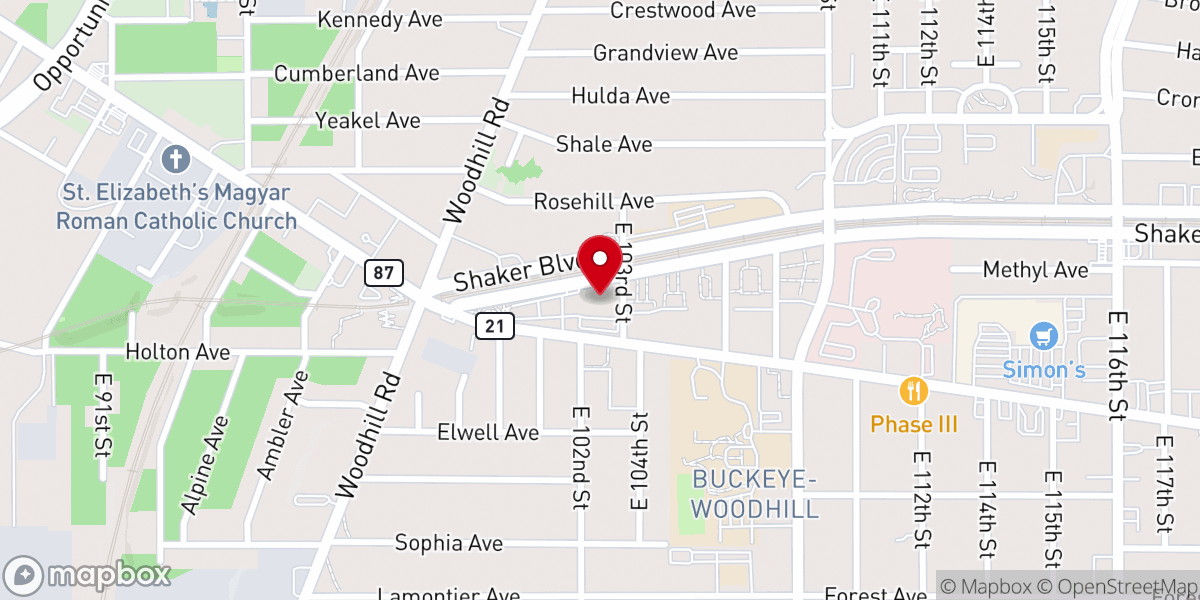 Map showing location of Morning Star Baptist Church