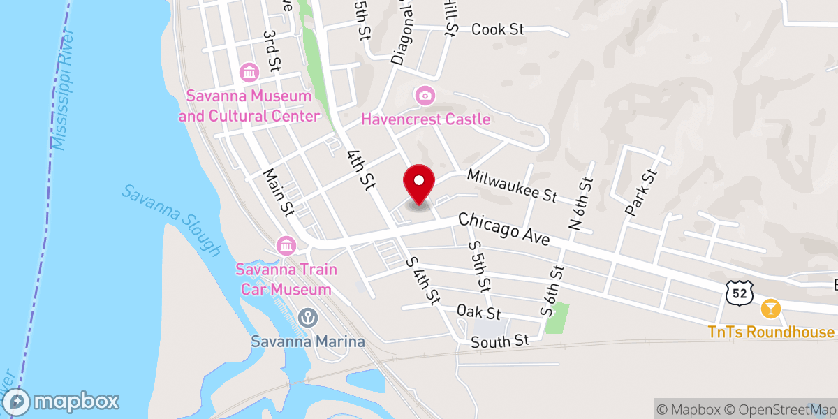 Map showing location of Saint John the Baptist Catholic Church