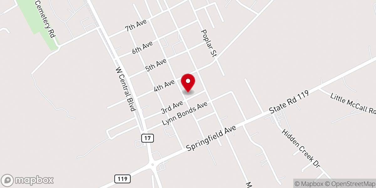 Map showing location of Liberty Christian Fellowship