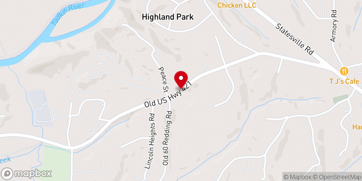 Map showing location of Watauga Community Church