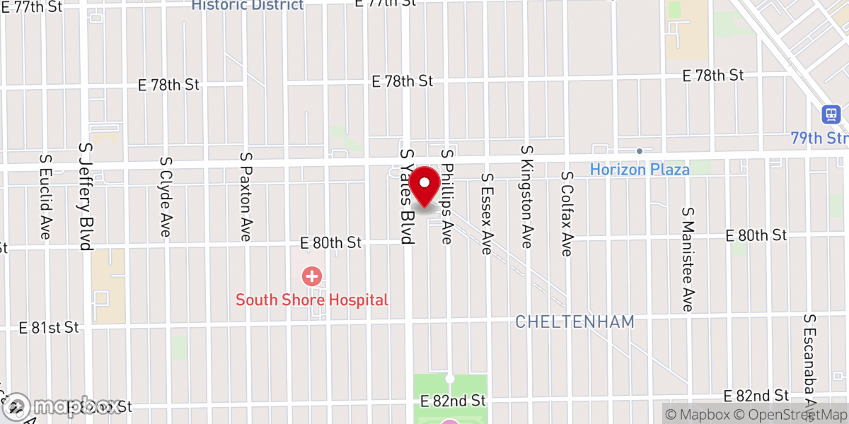 Map showing location of New Nazareth Missionary Baptist Church