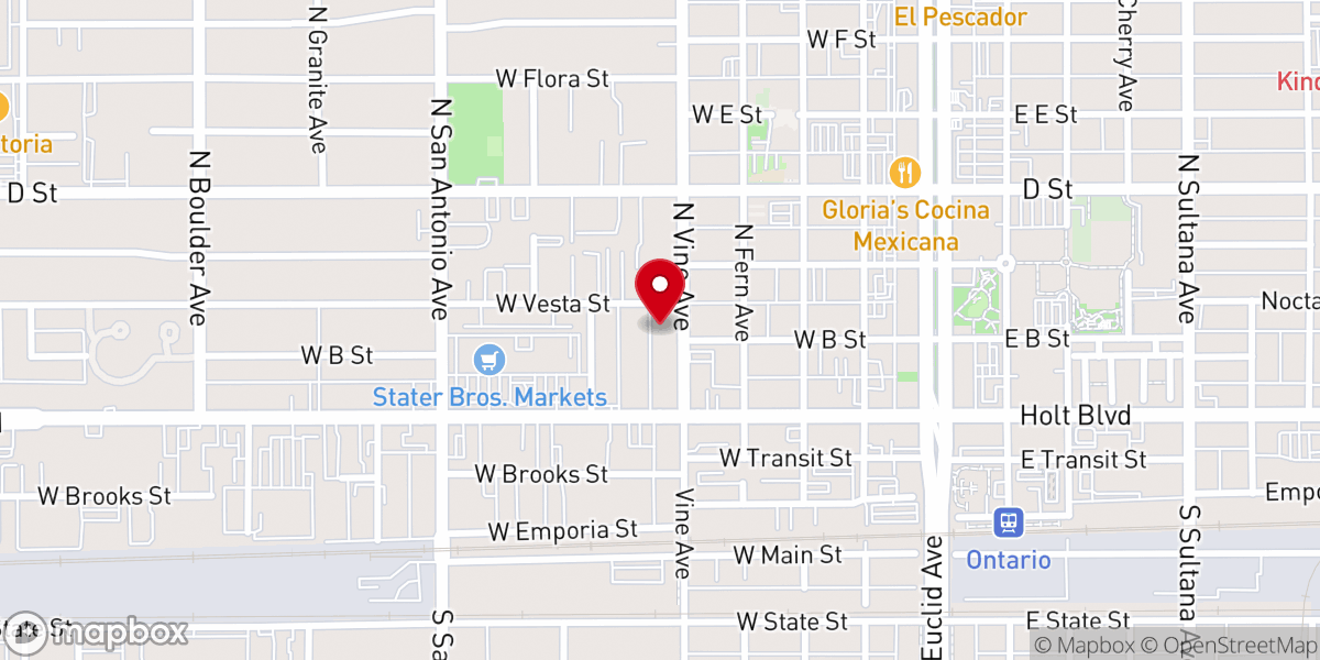 Map showing location of Church of God (Seventh Day) - Ontario, CA