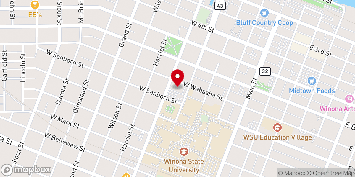 Map showing location of Central Lutheran Church