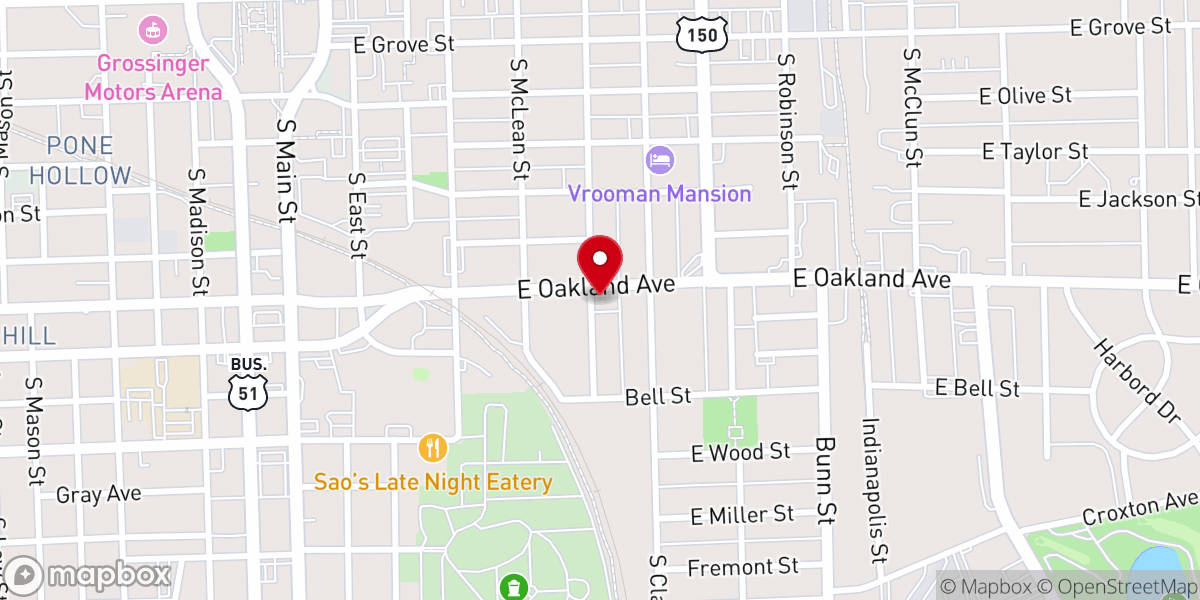 Map showing location of New Hope Missionary Baptist pantry