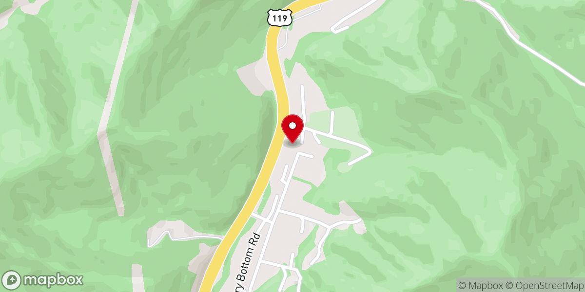 Map showing location of Belfry Freewill Baptist Church.