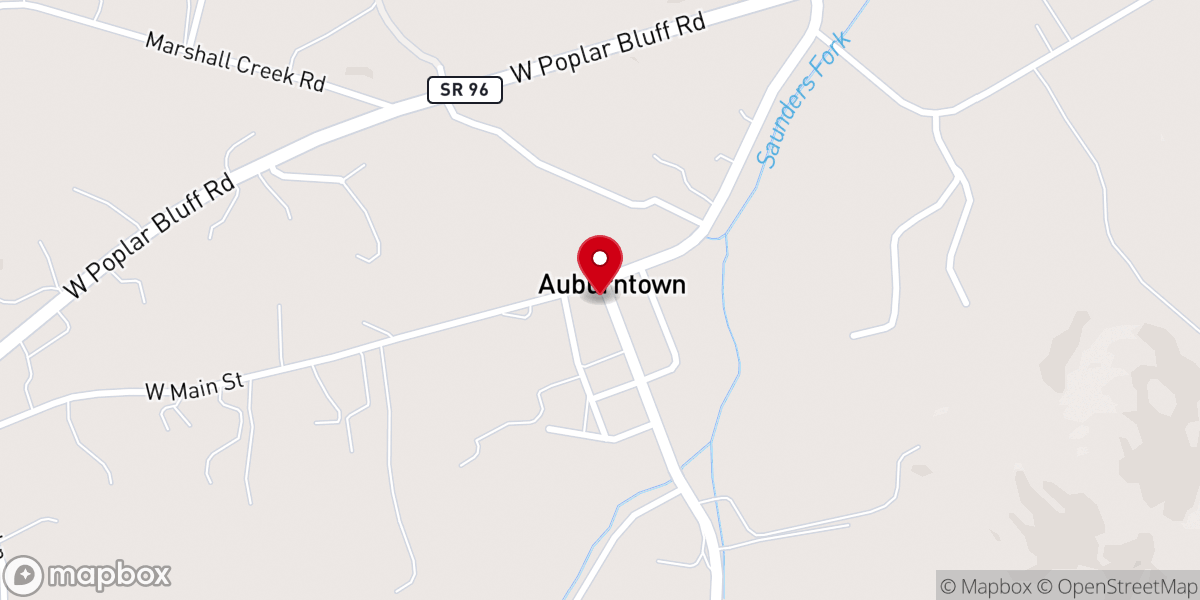 Map showing location of Auburntown Church of Christ