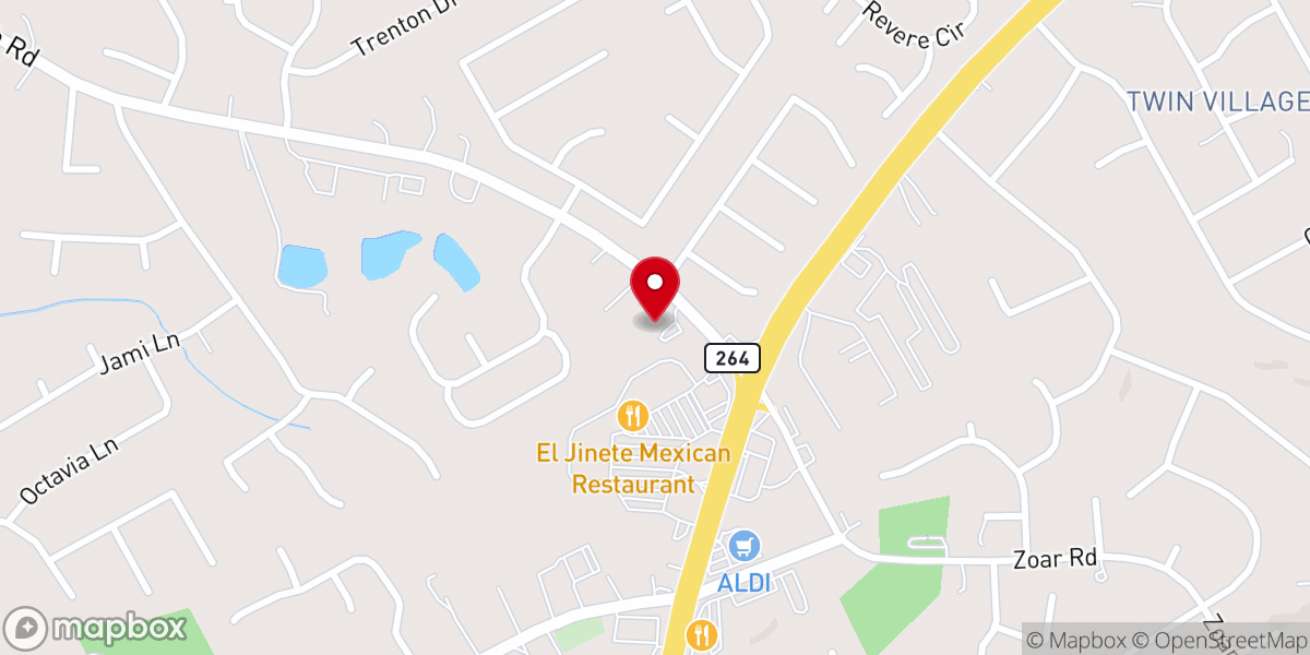 Map showing location of Iglesia de Dios Ebenezer