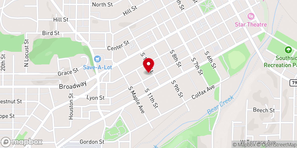 Map showing location of New Hope Gospel Center