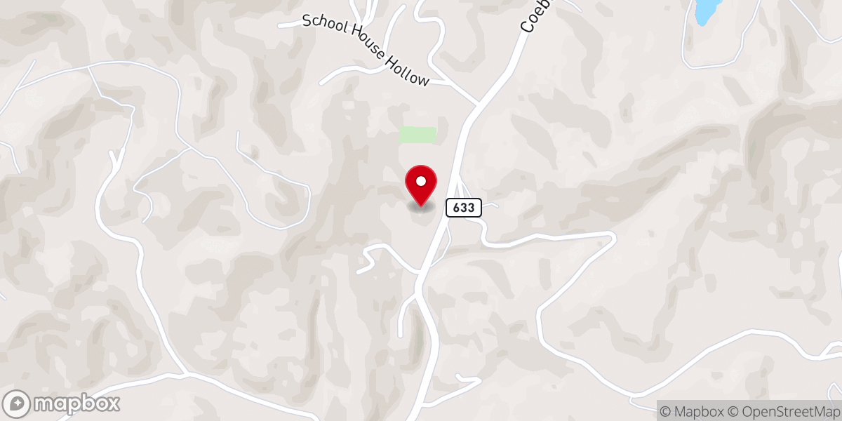 Map showing location of Clintwood Bible Church