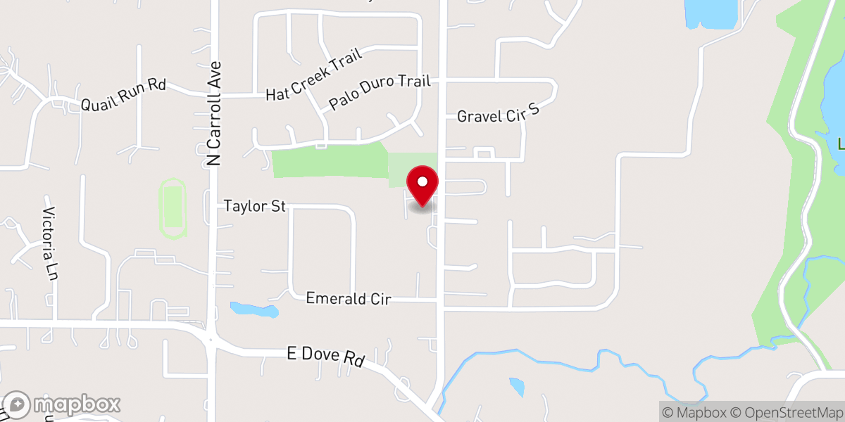 Map showing location of Lonesome Dove Baptist Church