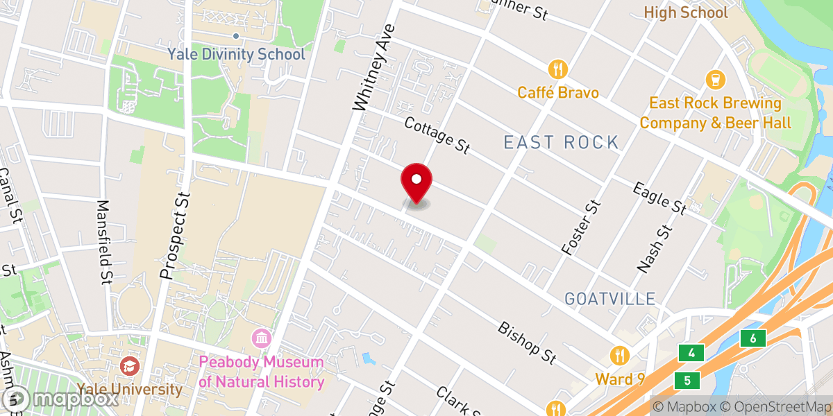 Map showing location of New Haven Chinese Alliance Church