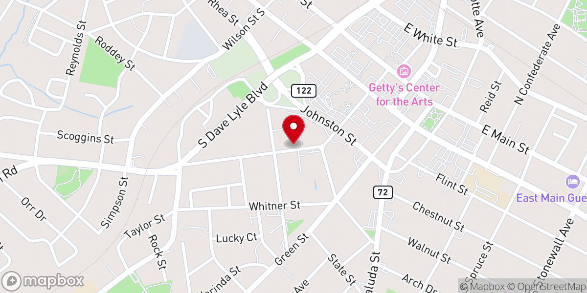Map showing location of New Covenant Missionary Baptist Church