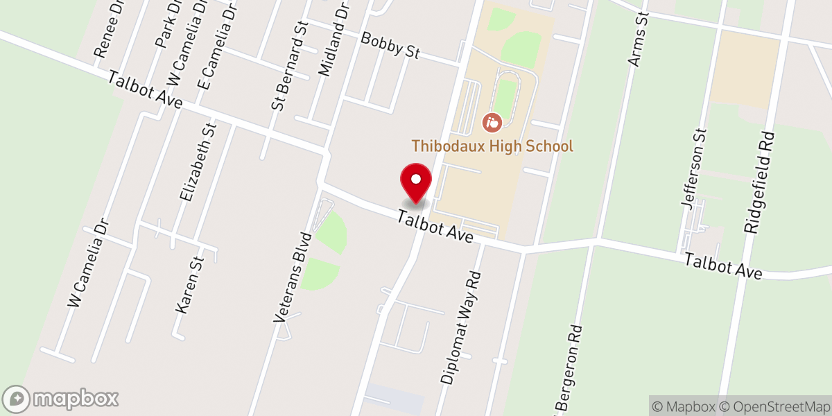 Map showing location of Tabernacle Pentecostal Church