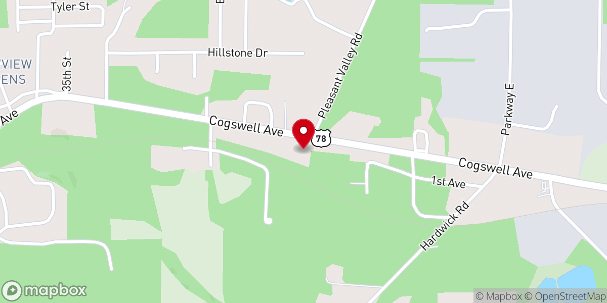 Map showing location of Faith Community Fellowship - Pell City