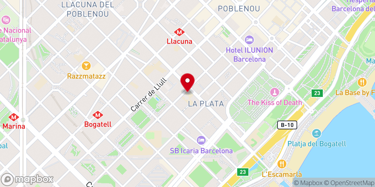 Map showing location of Parroquia de San Francisco de Asís