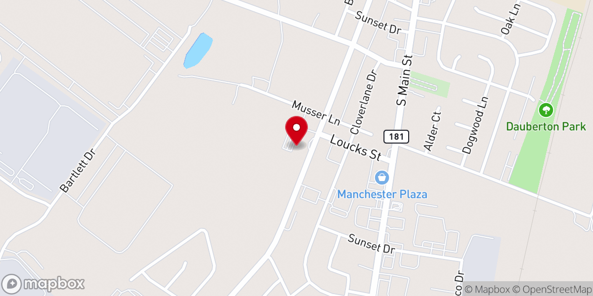 Map showing location of St. Paul United Methodist Church