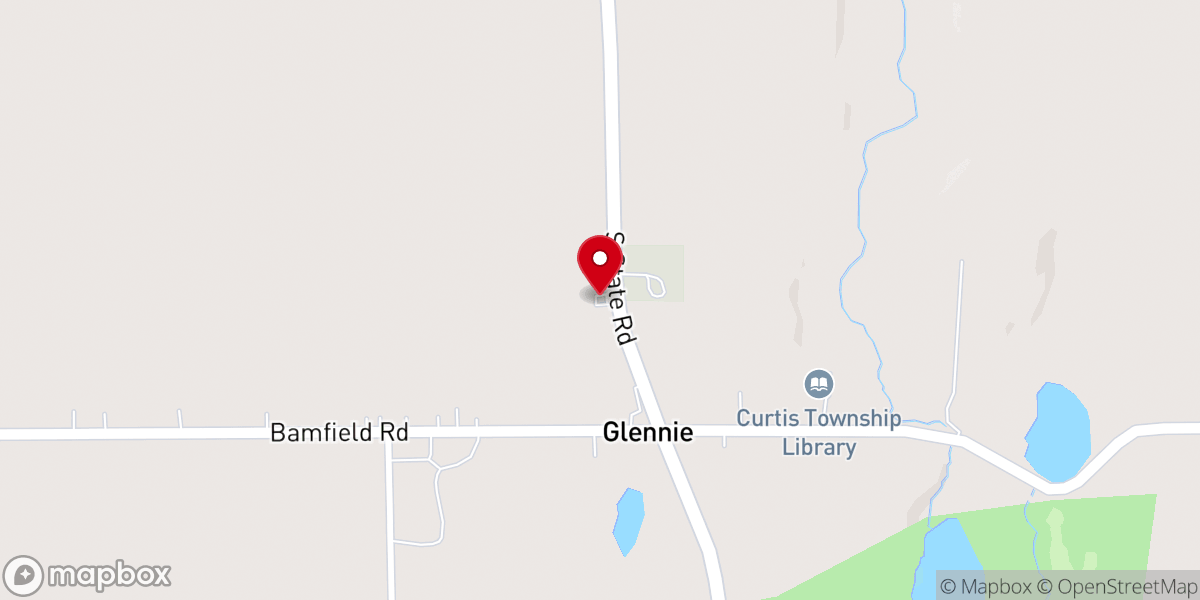 Map showing location of Glennie United Methodist Church