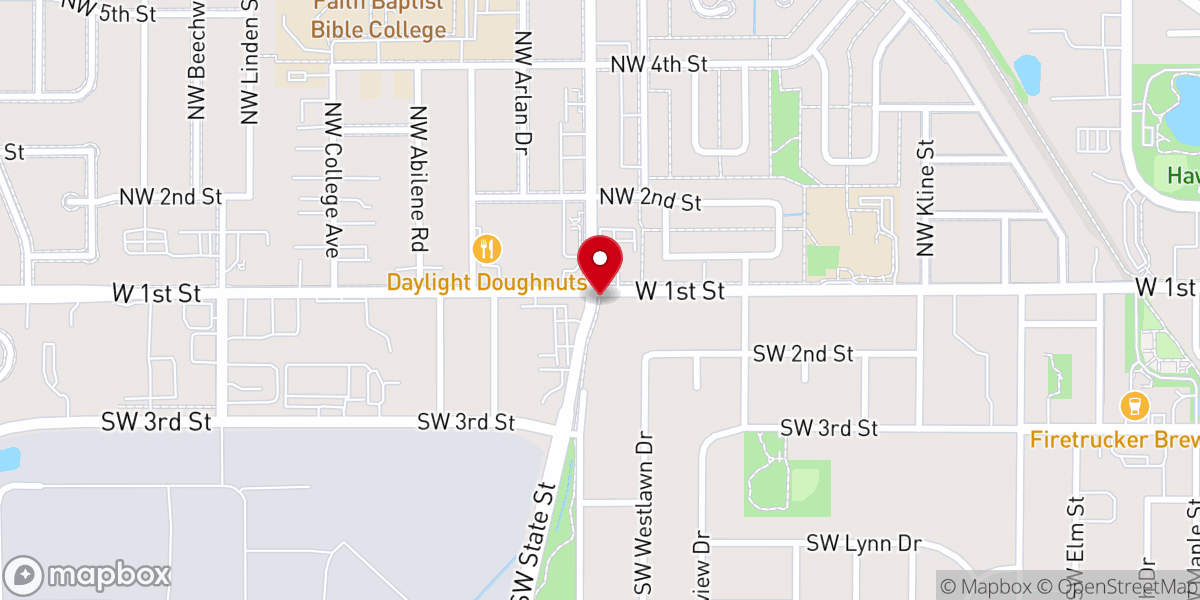 Map showing location of Direction Church