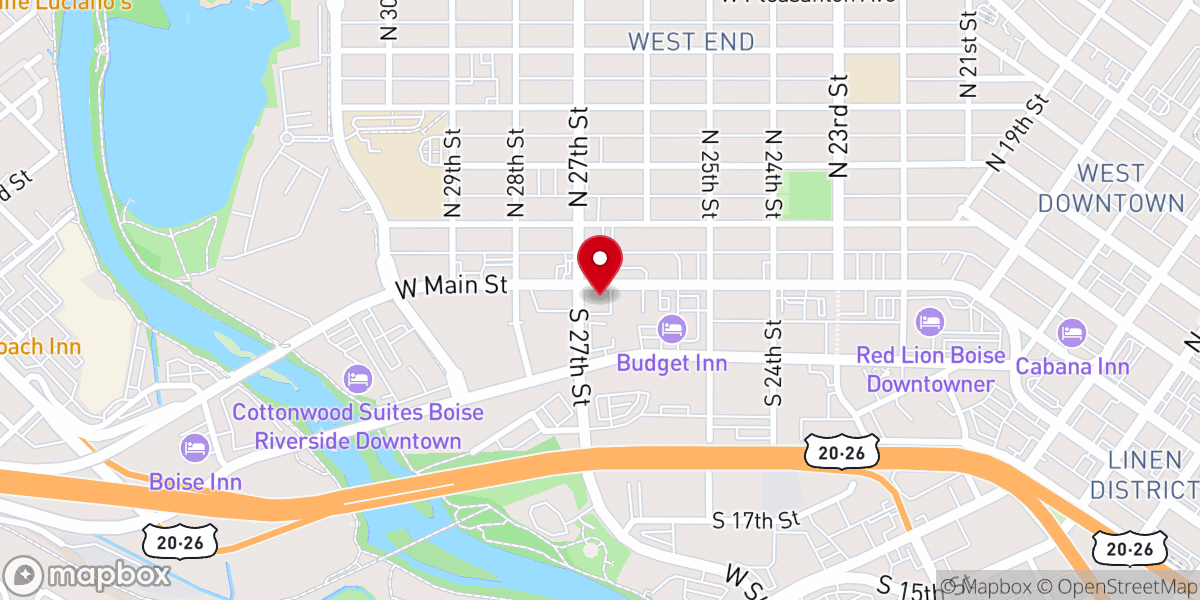 Map showing location of Main Street Church