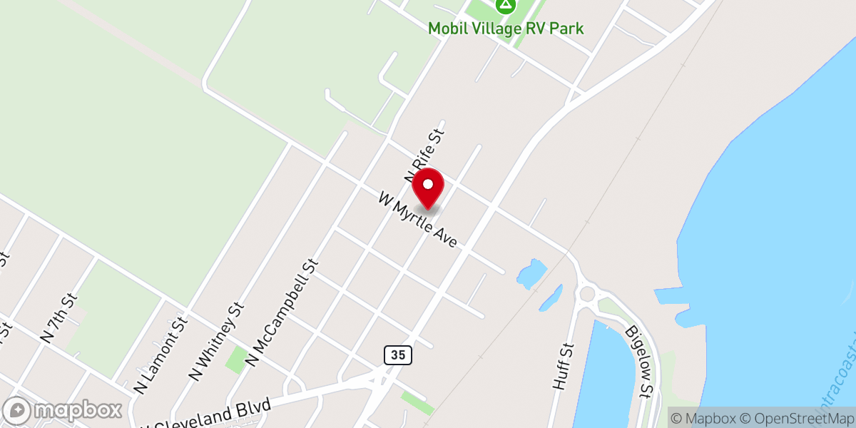 Map showing location of Calvary Worship Center