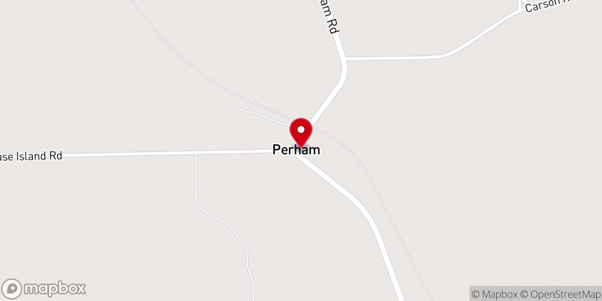 Map showing location of Perham Baptist Church