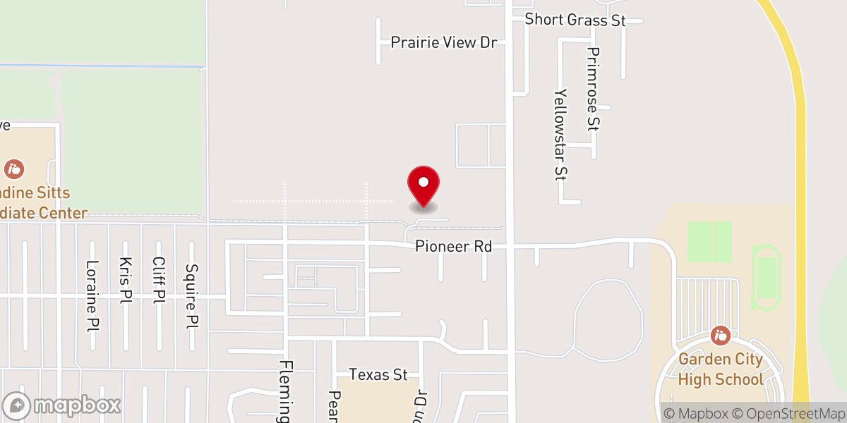 Map showing location of Garden City Church of Christ